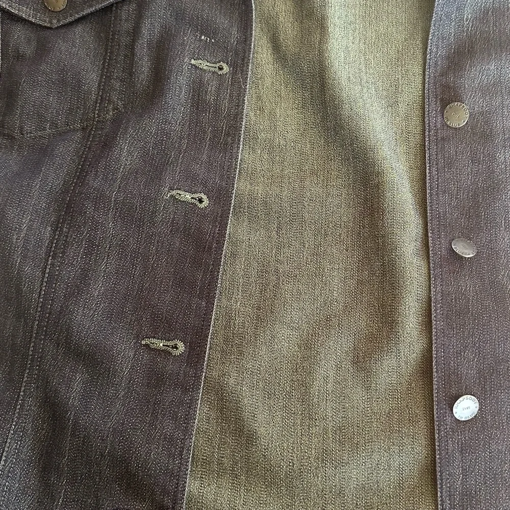 Vintage Carol’s Denims Lightweight Denim Shacket XL Dark Blue Green Vintage - Picture 12 of 12